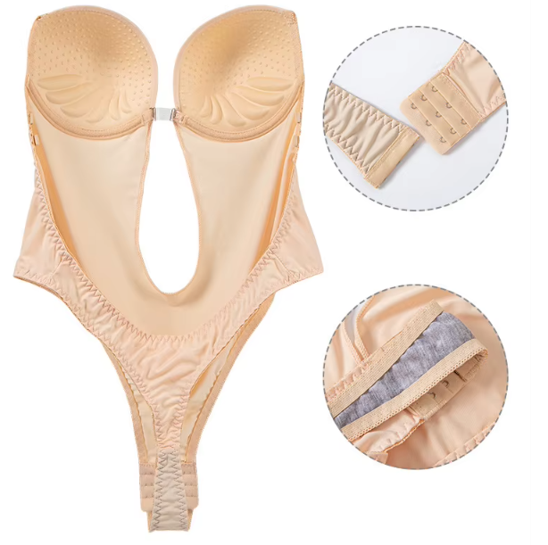 Wyszczuplające Body Push-Up Z Odkrytymi Plecami - AuraSlim